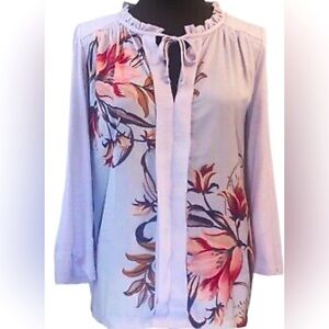 Meadow Rue (Anthropologie) Purple Floral Blouse. Size S.